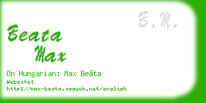 beata max business card