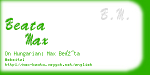 beata max business card